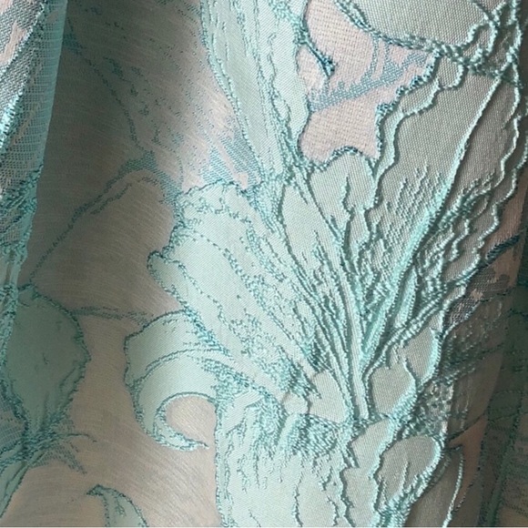 JS Collections Aqua and White Floral Fit & Flare Dress - Picture 4 of 4